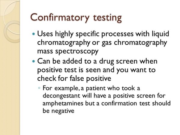 urine confirmatory test