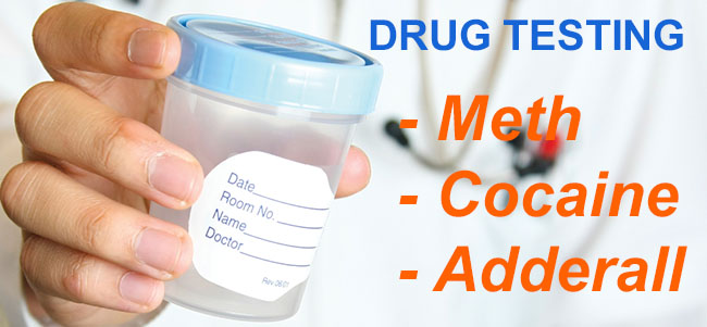 meth cocaine and adderall drug testing